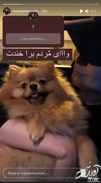 مریم معصومی و سگش